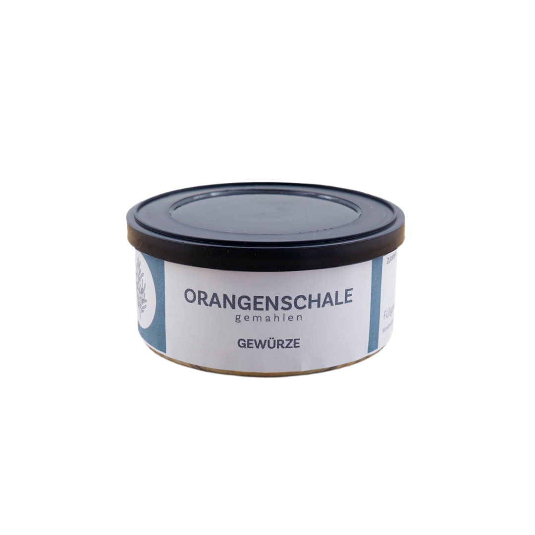 Orangenschale gemahlen