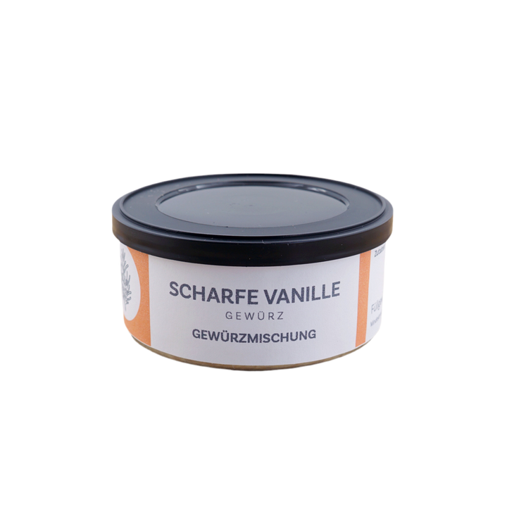Scharfe-Vanille von Jungermann Gourmet, Produktansicht vor weißem Hintergrund.