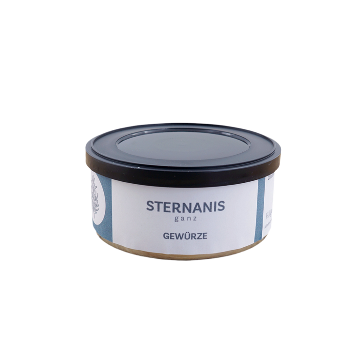 Sternanis von Jungermann Gourmet, Produktansicht vor weißem Hintergrund.