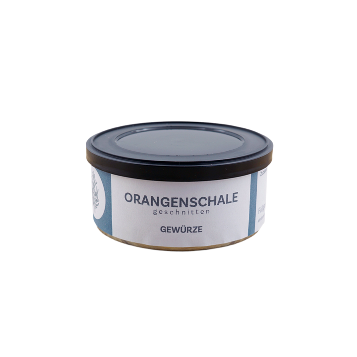 Orangenschale geschnitten
