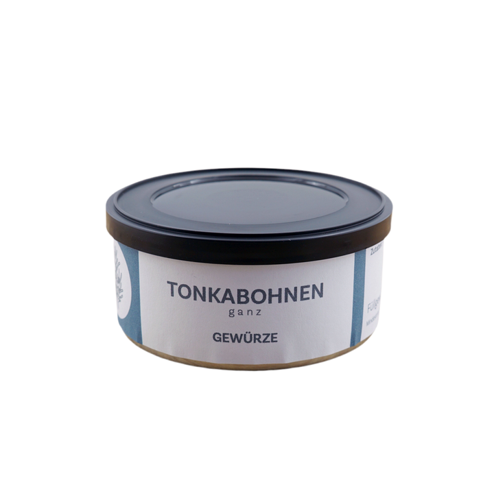 Tonka Bohnen von Jungermann Gourmet, Produktansicht vor weißem Hintergrund.