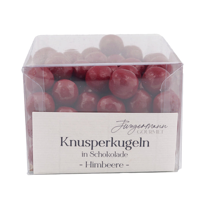 Knusperkugeln in Schokolade Himbeere