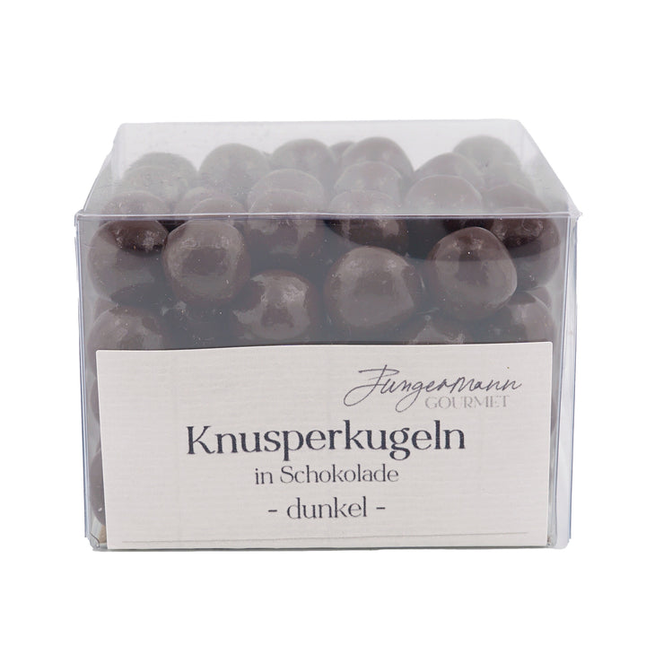 Knusperkugeln in Schokolade dunkel