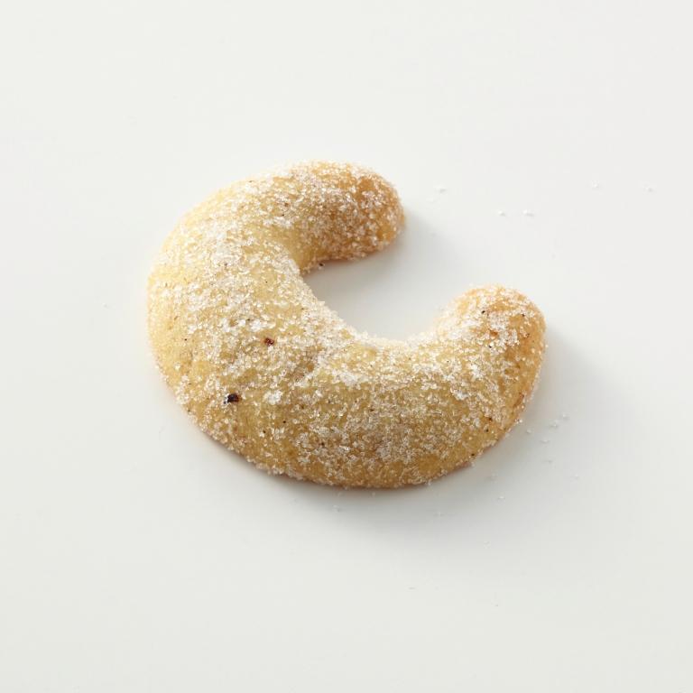 Vanillekipferl von Jungermann Gourmet – Originalaufnahme des Gebäcks mit sichtbarer Form und Oberfläche.