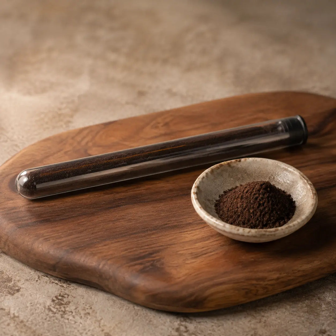 Jungermann Gourmet Bourbon Vanille-Pulver mit gemahlenem Vanillepulver in Schale