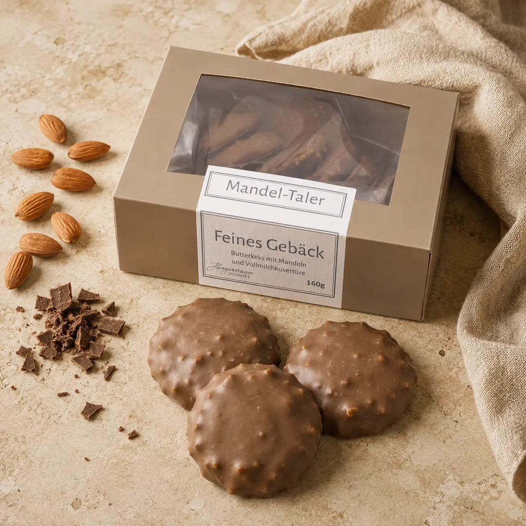 Jungermann Gourmet Butter-Mandel Mandel-Taler mit Mandeln und Schokolade