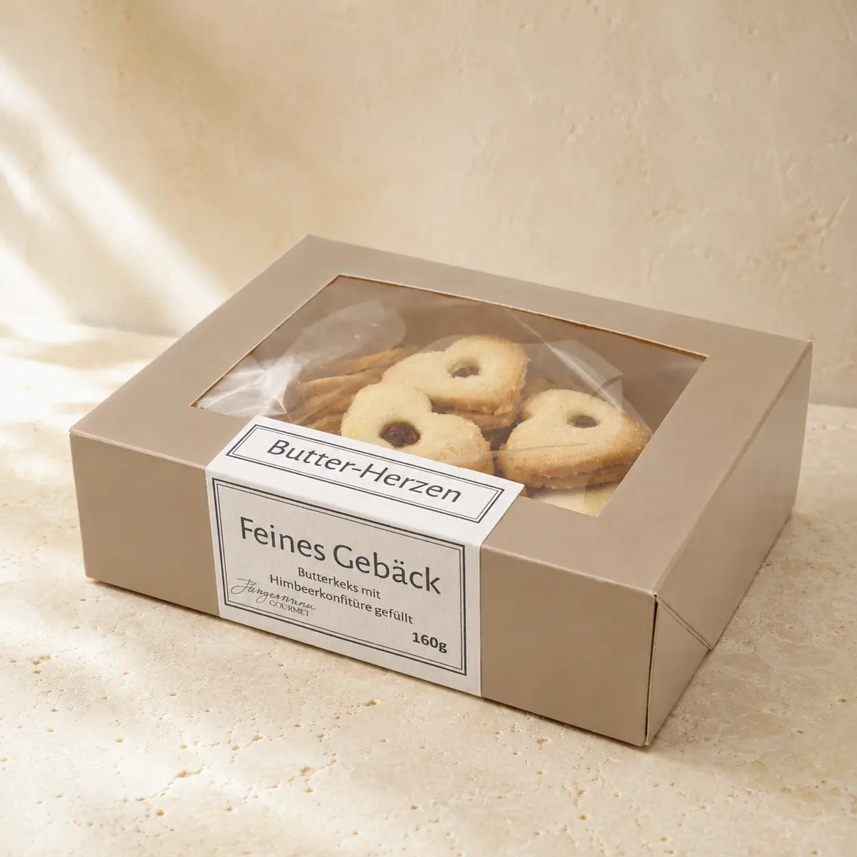Jungermann Gourmet Butterherzen in der Gebäckverpackung