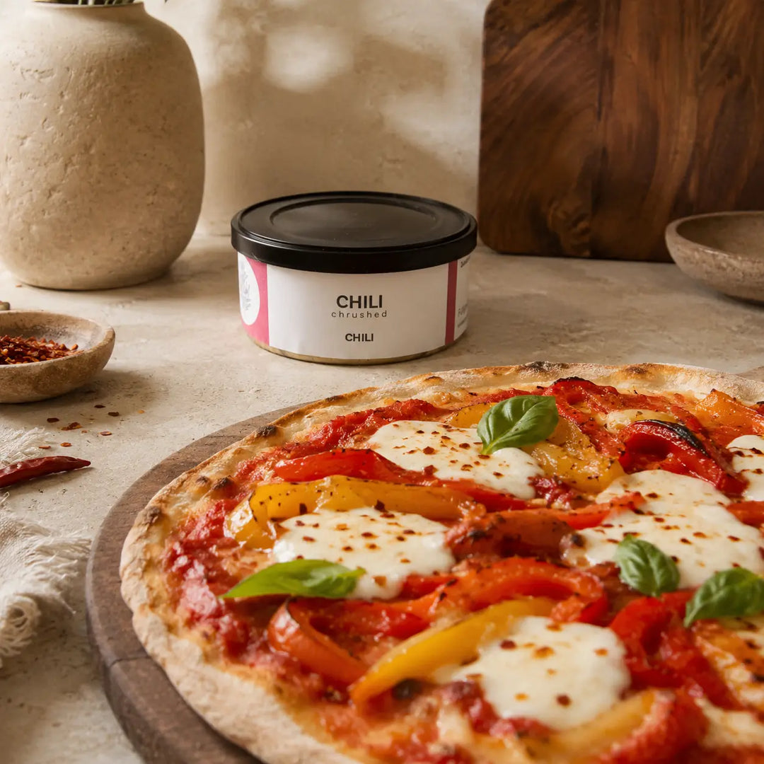 Jungermann Gourmet Chili crushed zu Gemüse-Pizza