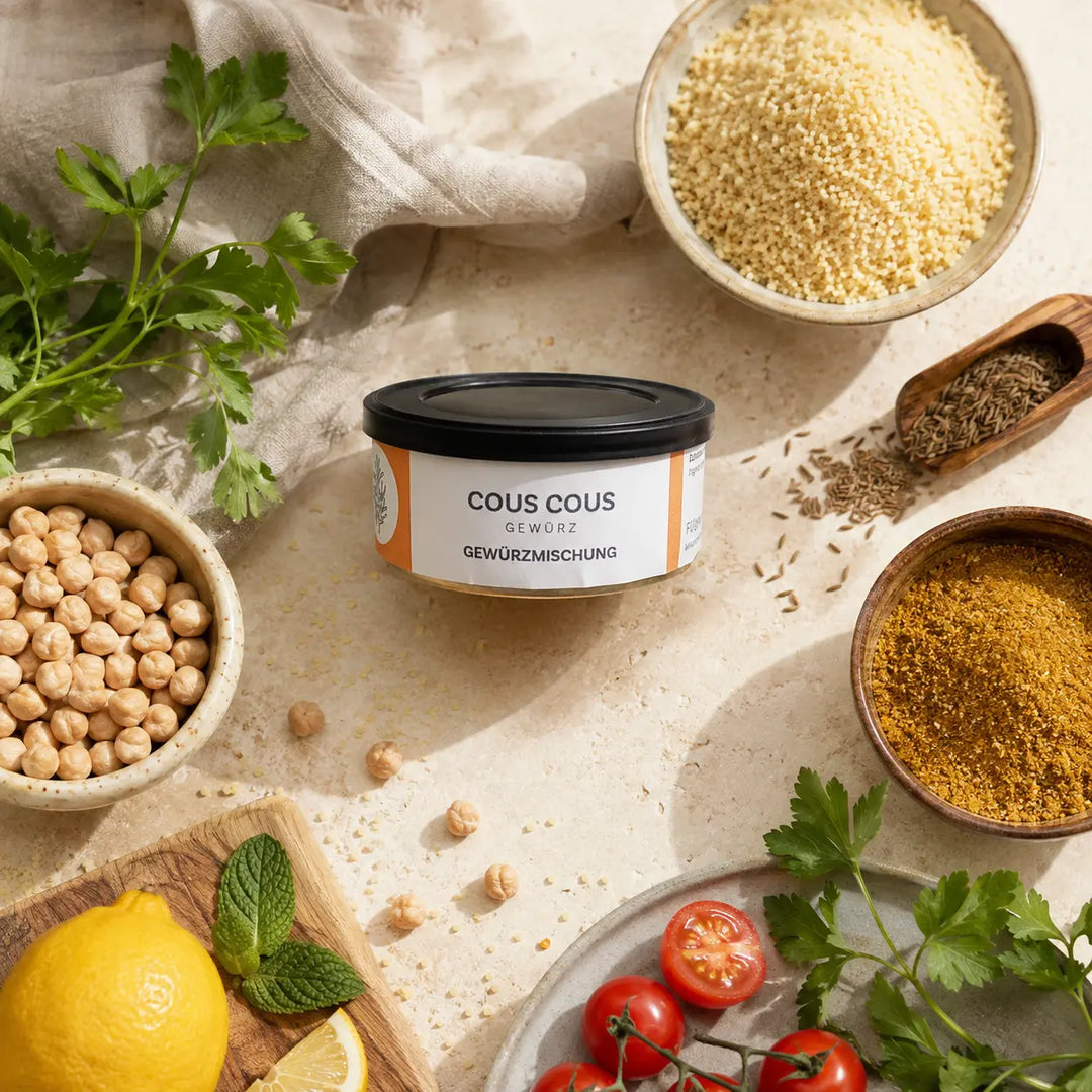 Jungermann Gourmet Cous Cous Gewürz mit Kichererbsen, Zitrone und Kräutern