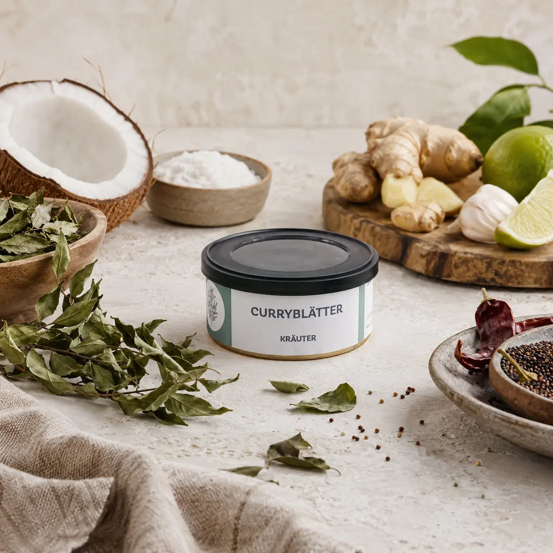 Jungermann Gourmet Curryblätter mit Kokos, Limette, Ingwer und Gewürzen