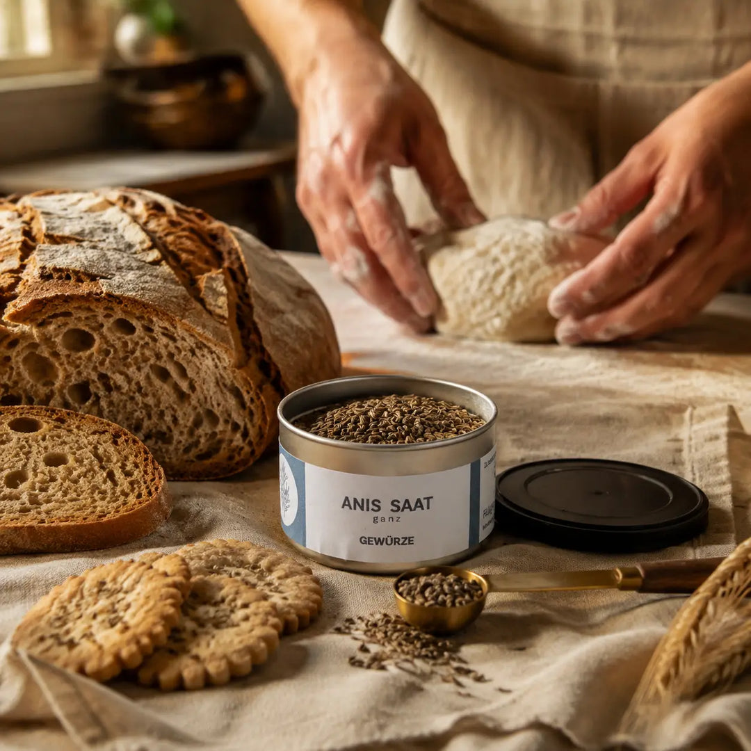 Brot und Gebäck mit ganzer Anis-Saat von Jungermann Gourmet beim Backen