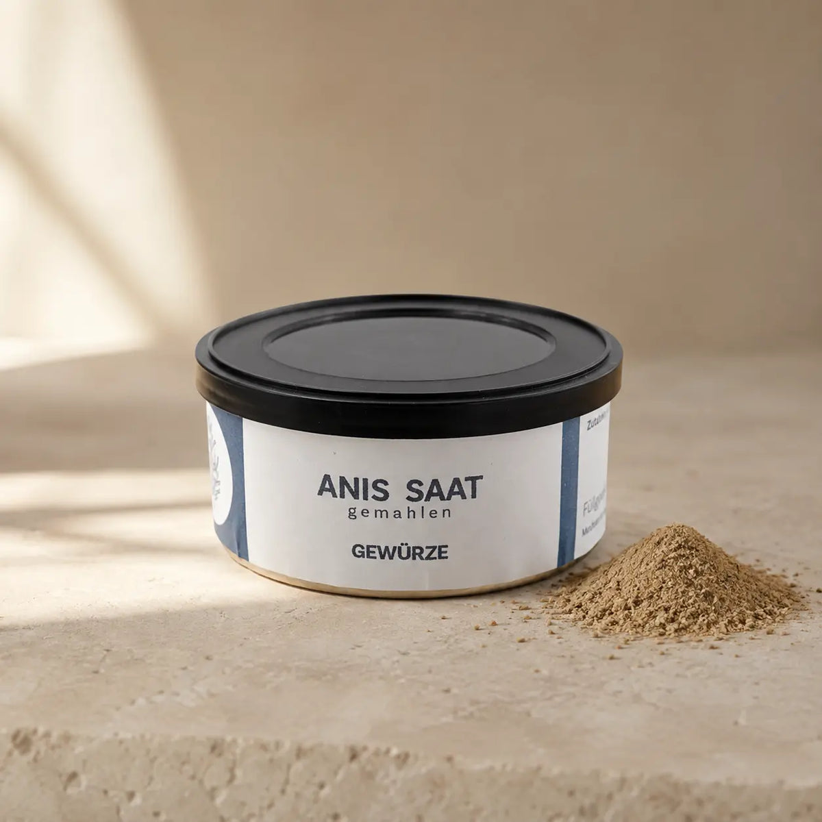 Anis-Saat gemahlen von Jungermann Gourmet in der Gewürzdose mit feinem Anispulver