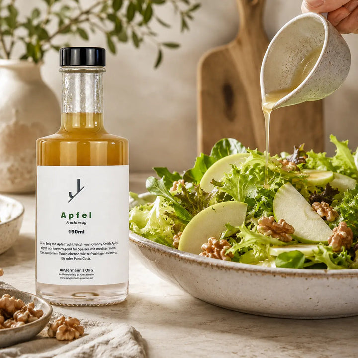 Blattsalat mit Apfel und Dressing aus Jungermann Gourmet Apfel Essig