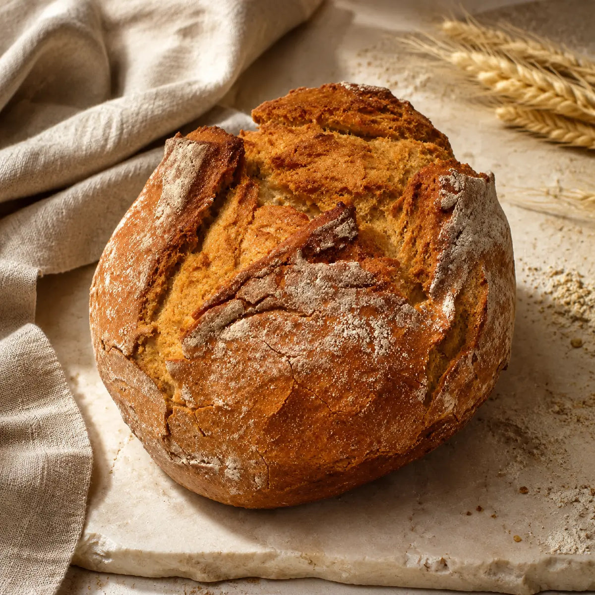 Backhaus-Laib von Jungermann Gourmet als rustikaler runder Brotlaib