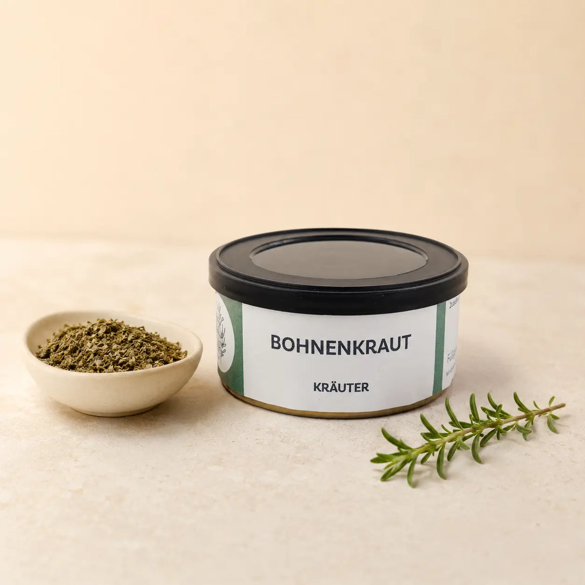 Bohnenkraut von Jungermann Gourmet in der Gewürzdose mit getrocknetem Kraut