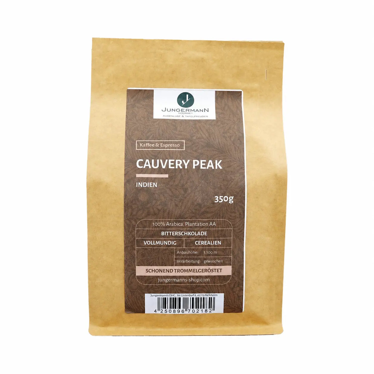 Cauvery-Peak Kaffee von Jungermann Gourmet in der 350-g-Packung