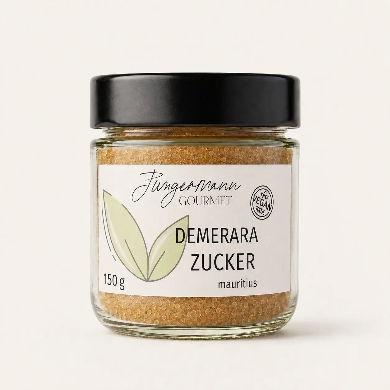 Demerara-Zucker von Jungermann Gourmet im 150-g-Glas