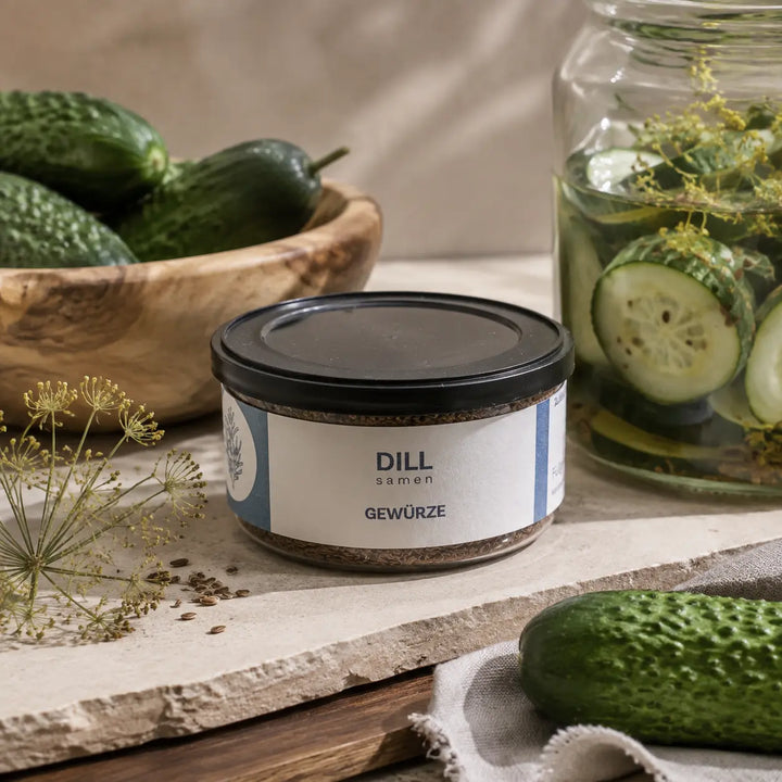 Dillsaat von Jungermann Gourmet mit Gurken und eingelegten Gurkenscheiben