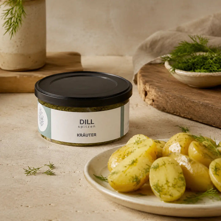 Dillspitzen von Jungermann Gourmet zu warmen Butterkartoffeln