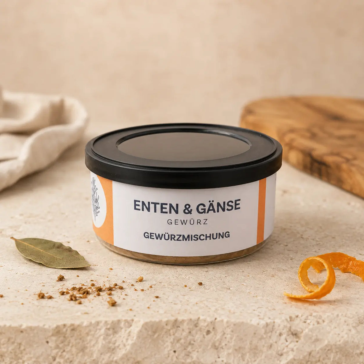 Enten & Gänse Gewürz von Jungermann Gourmet im Gewürzglas als Premium-Packshot