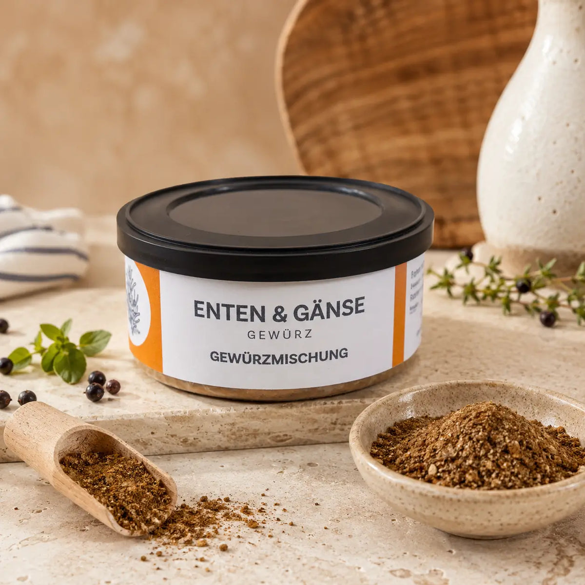 Enten & Gänse Gewürz von Jungermann Gourmet mit sichtbarer Gewürztextur