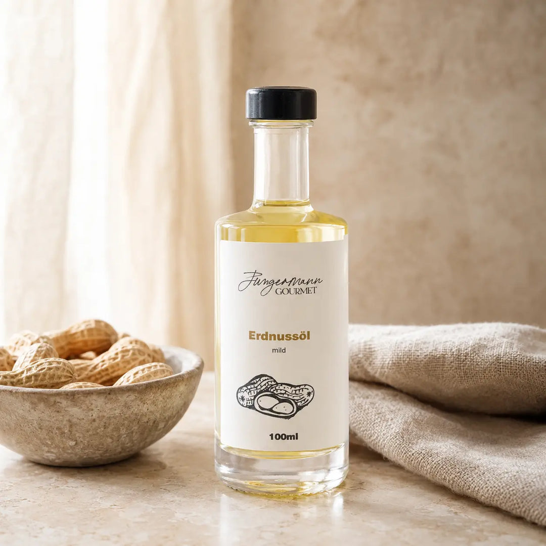 Erdnussöl mild von Jungermann Gourmet in der 100-ml-Flasche