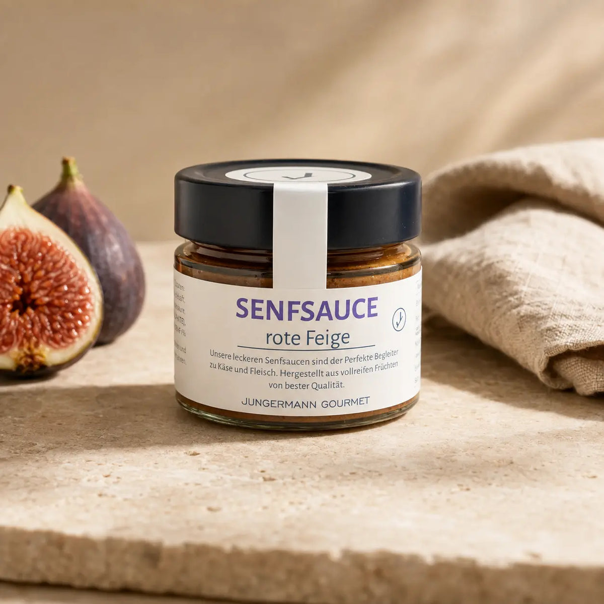 Feigen-Senf-Sauce rote Feige von Jungermann Gourmet als Premium-Packshot