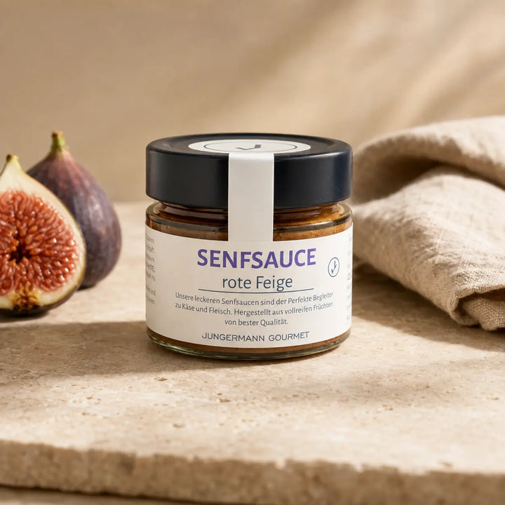 Feigen-Senf-Sauce rote Feige von Jungermann Gourmet als Premium-Packshot