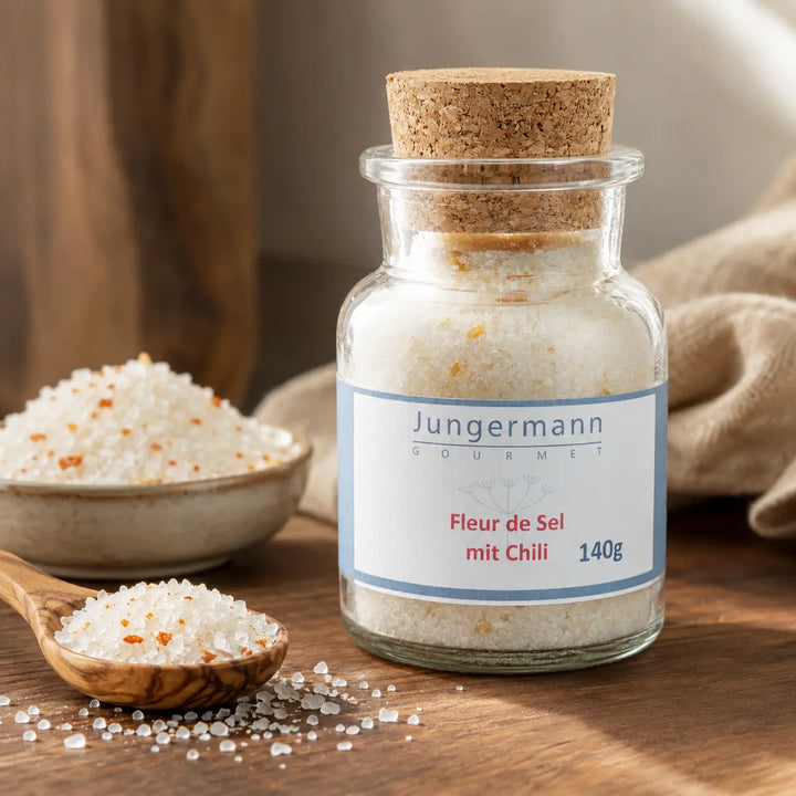 Jungermann Gourmet Fleur de Sel mit Chili und roten Chiliflocken