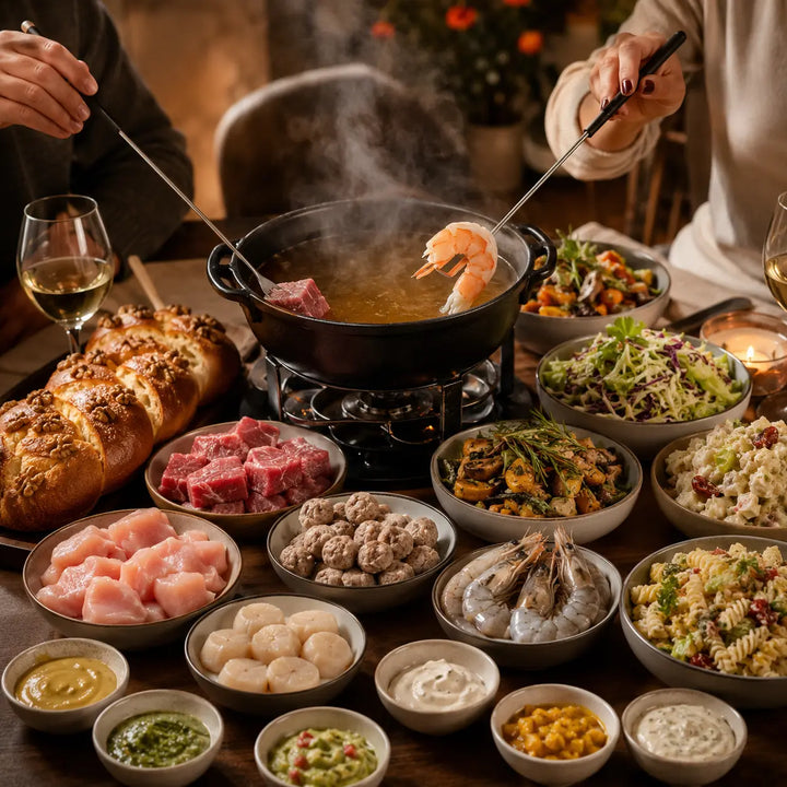 Fondue-Box von Jungermann Gourmet beim gemeinsamen Genuss zu zweit