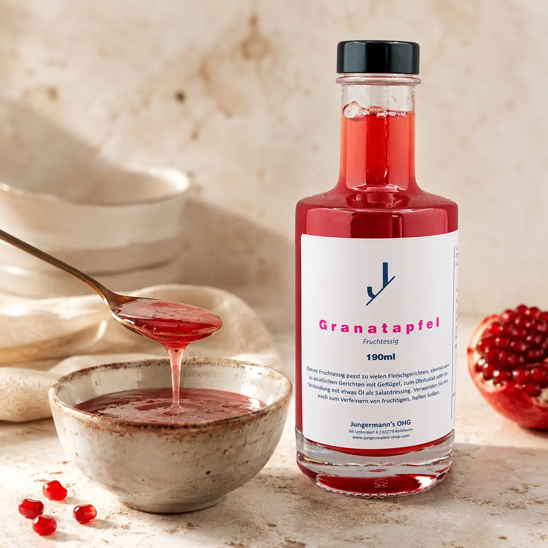 Jungermann Gourmet Granatapfel Essig mit fruchtiger Vinaigrette