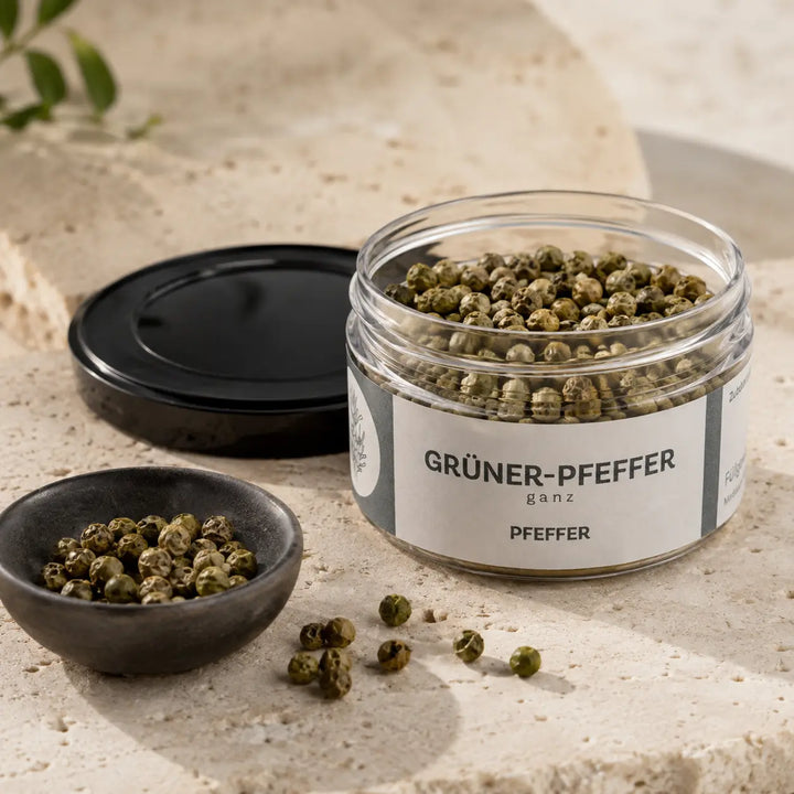 Jungermann Gourmet grüner Pfeffer mit ganzen grünen Pfefferkörnern
