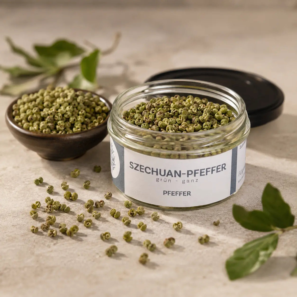 Jungermann Gourmet grüner Szechuanpfeffer mit ganzen grünen Pfefferhülsen