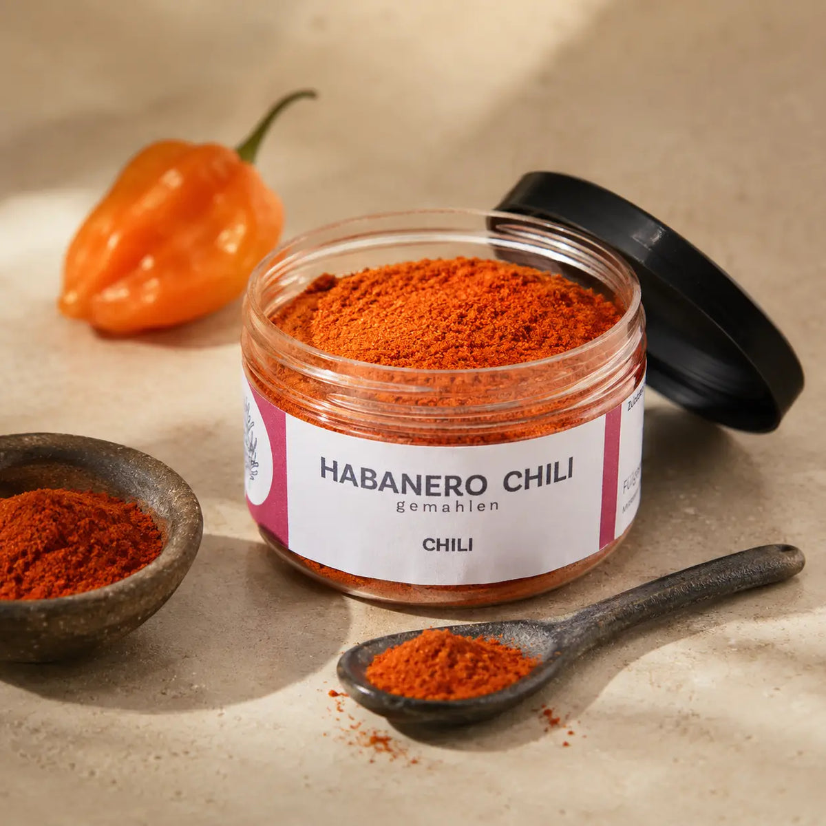 Jungermann Gourmet Habanero Chili gemahlen mit feinem orange-rotem Chilipulver
