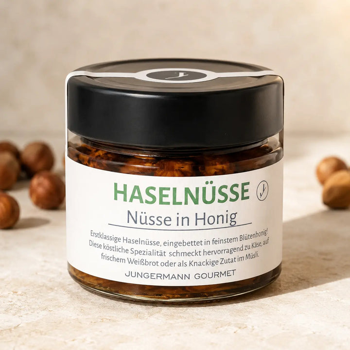 Haselnüsse in Honig von Jungermann Gourmet – Premium-Packshot