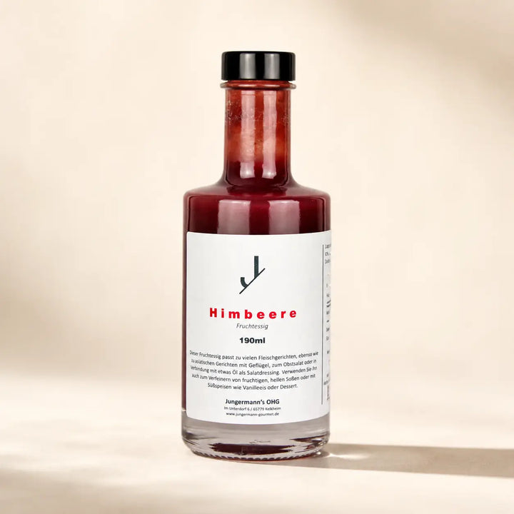 Himbeer Essig von Jungermann Gourmet – 190 ml Premium-Packshot