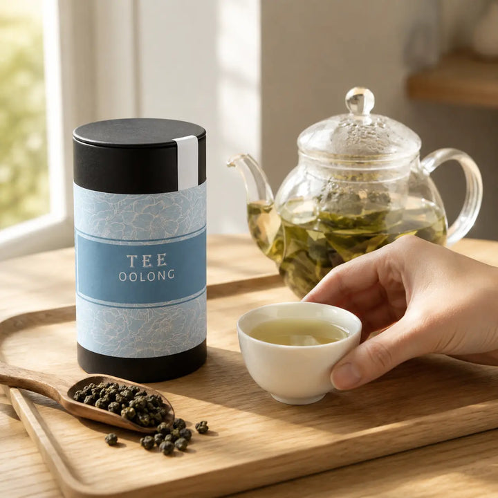 Jade Oolong Tee von Jungermann Gourmet als ruhiger heller Genussmoment