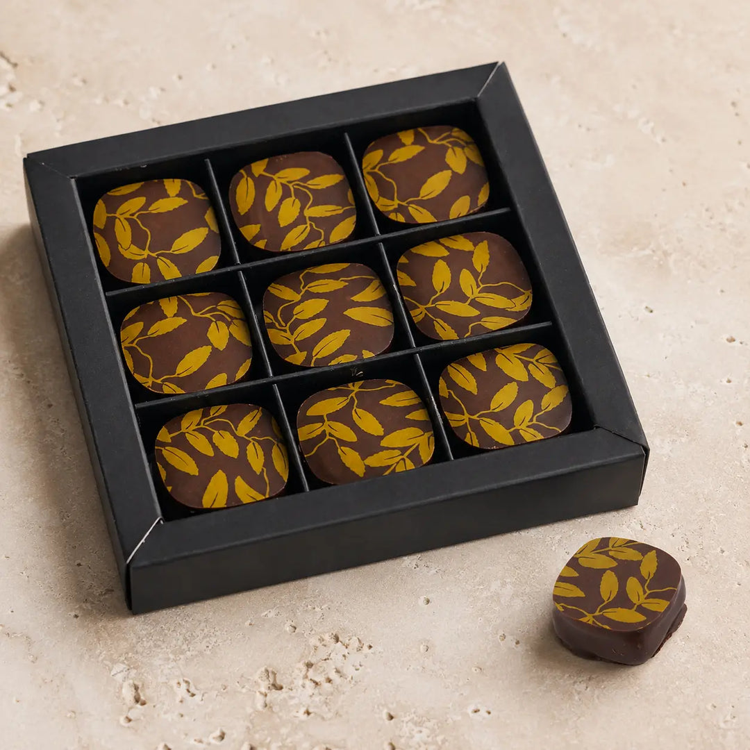 Jasmin-Tee Pralinen von Jungermann Gourmet – 9er Box im Premium-Packshot