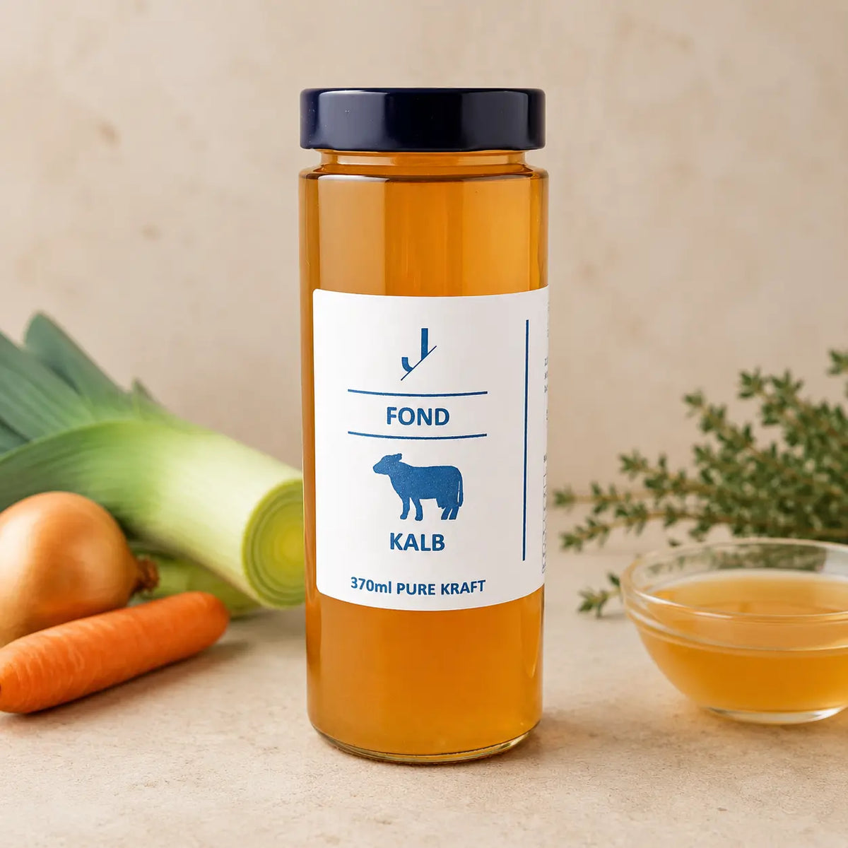 Kalb-Fond Knochenbrühe von Jungermann Gourmet – Premium-Packshot