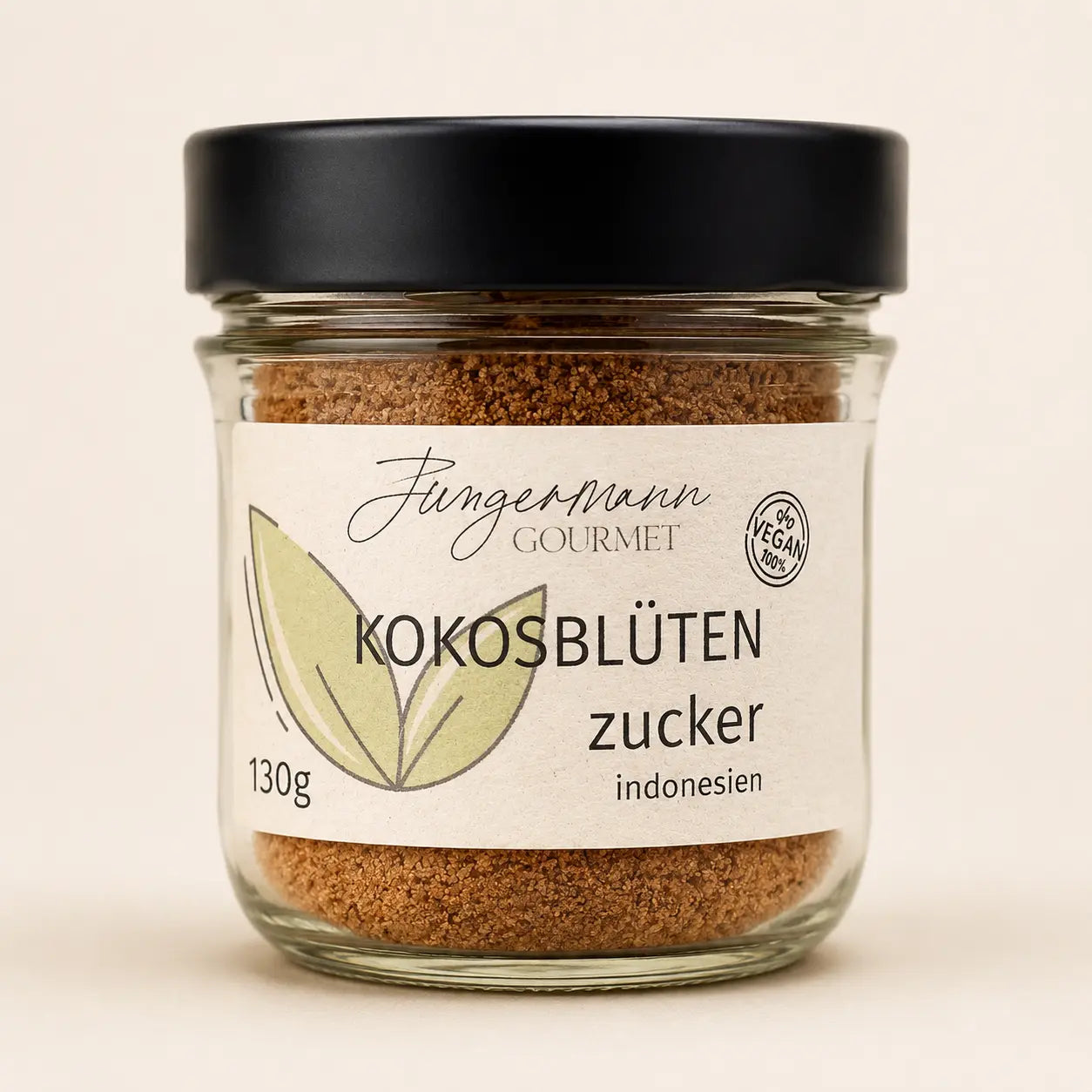 Kokosblütenzucker von Jungermann Gourmet im 130-g-Glas