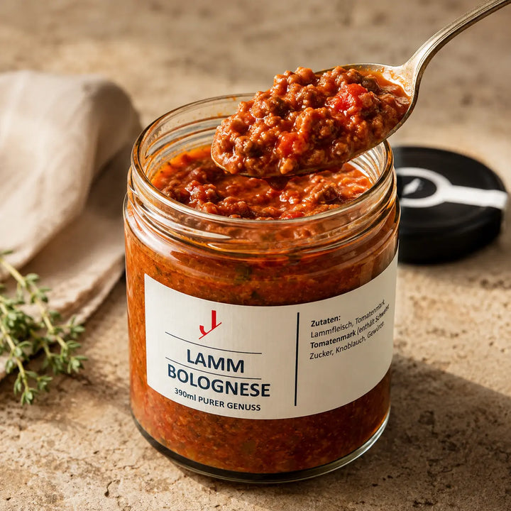 Lamm-Bolognese Sauce von Jungermann Gourmet – herzhafte Textur
