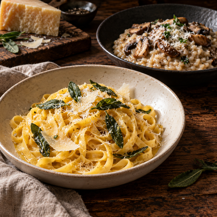 Frische Tagliatelle und cremiges Pilzrisotto – Pasta, Risotto &amp; Co.