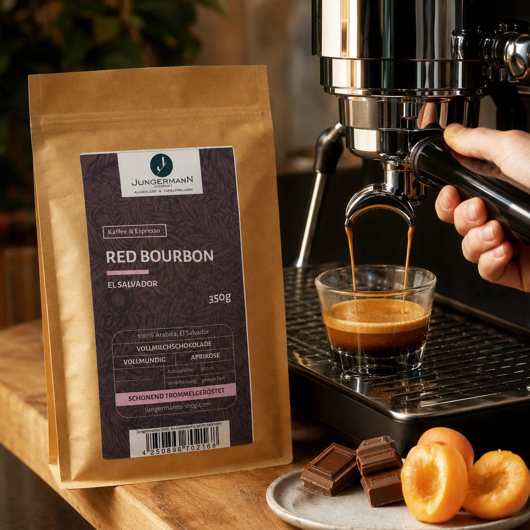 Red Bourbon Kaffee aus El Salvador bei der Espressozubereitung am Siebträger
