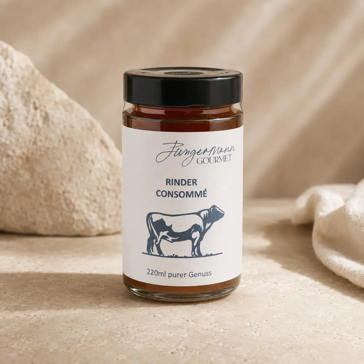 Rinder Consommé 220 ml von Jungermann Gourmet im Glas