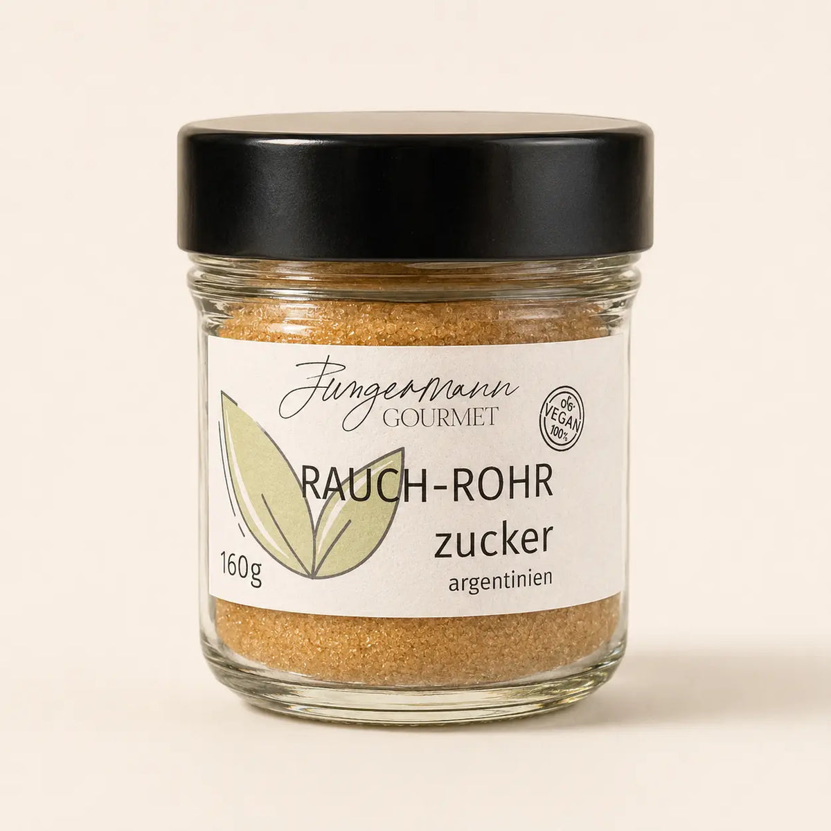 Geräucherter Rohrzucker von Jungermann Gourmet im 160-g-Glas