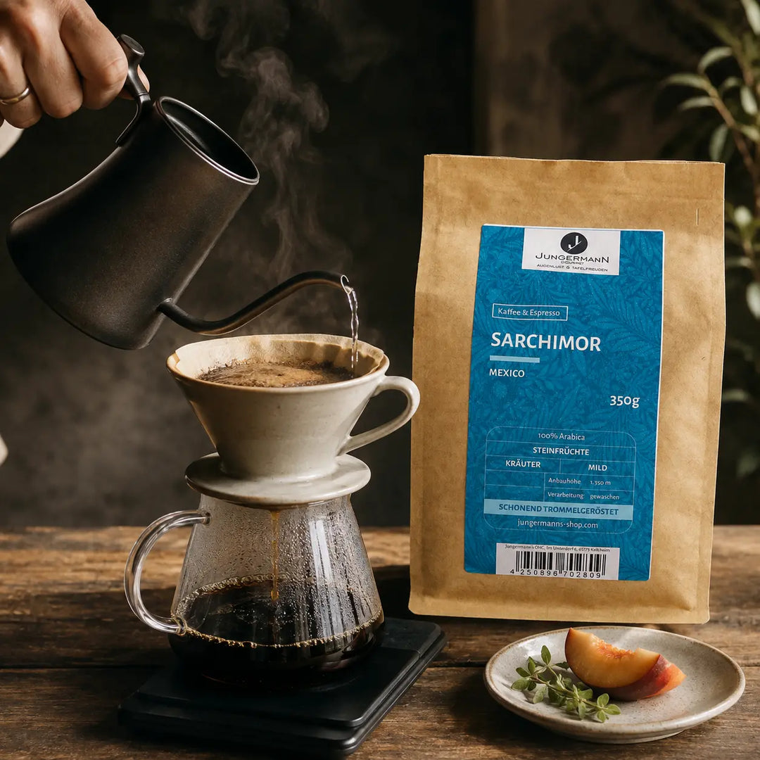 Sarchimor Kaffee aus Mexiko bei der Pour-over-Zubereitung