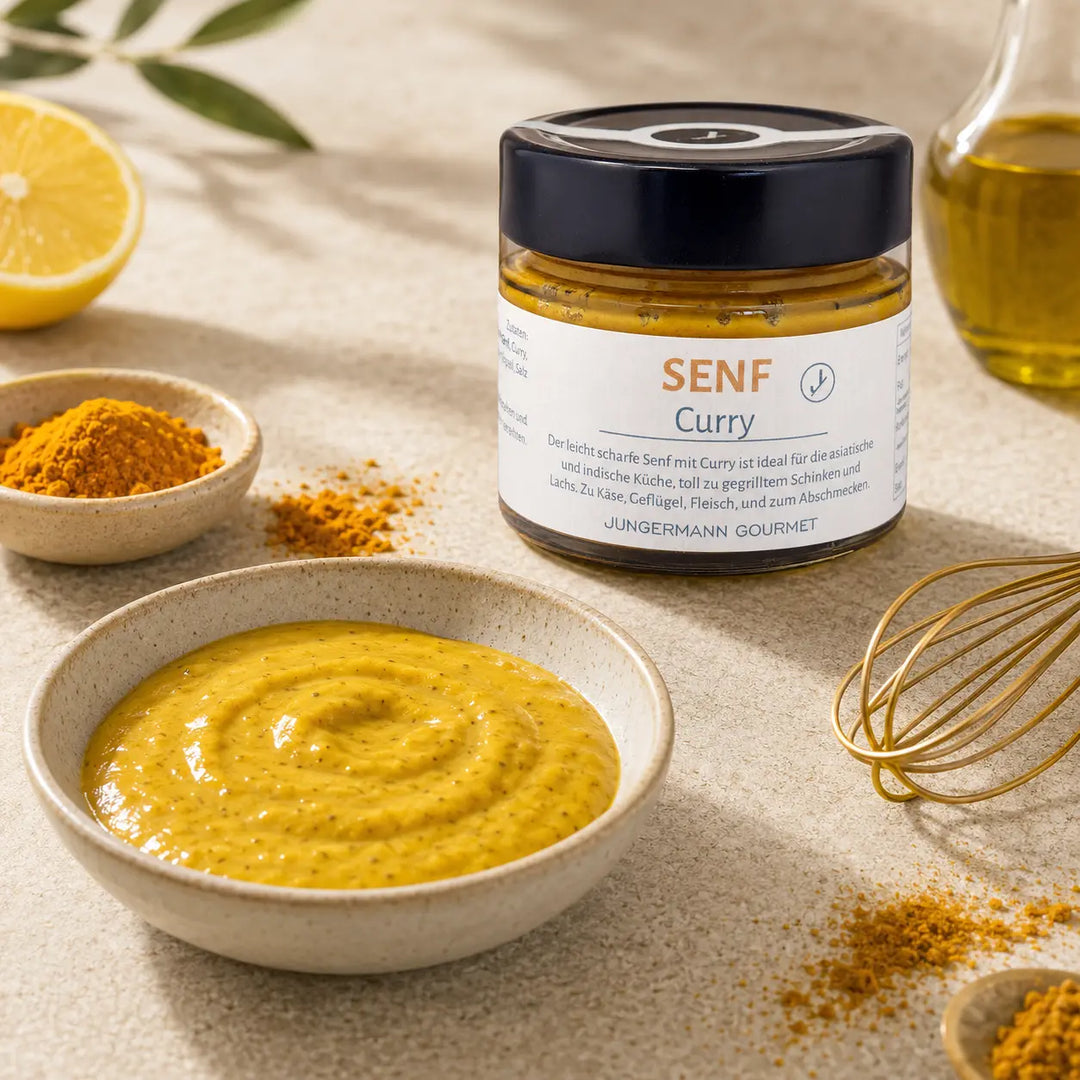 Senf mit Curry als aromatischer Dip – Zubereitungsidee