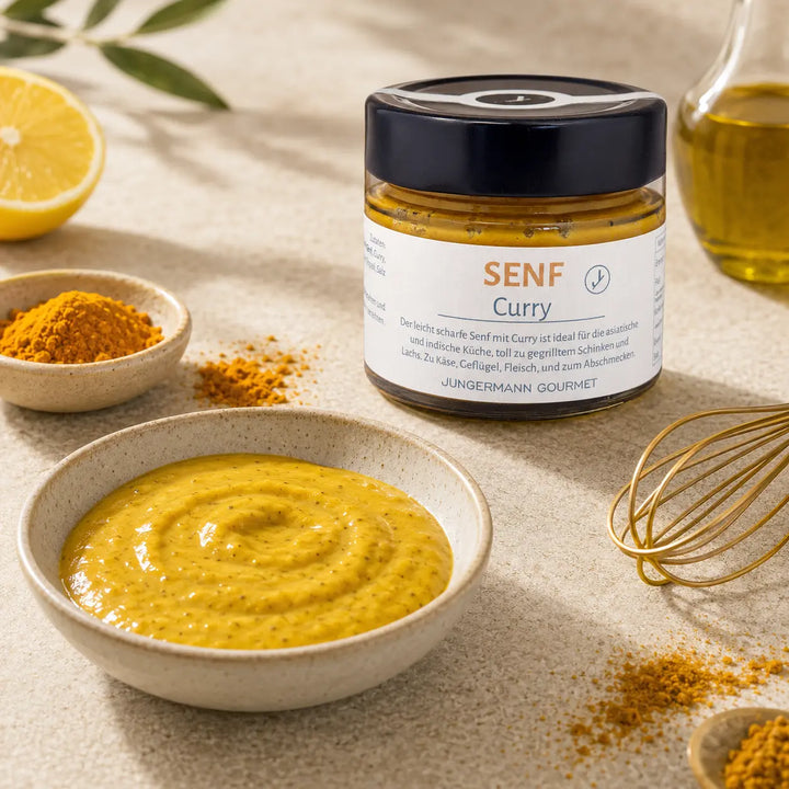 Senf mit Curry als aromatischer Dip – Zubereitungsidee
