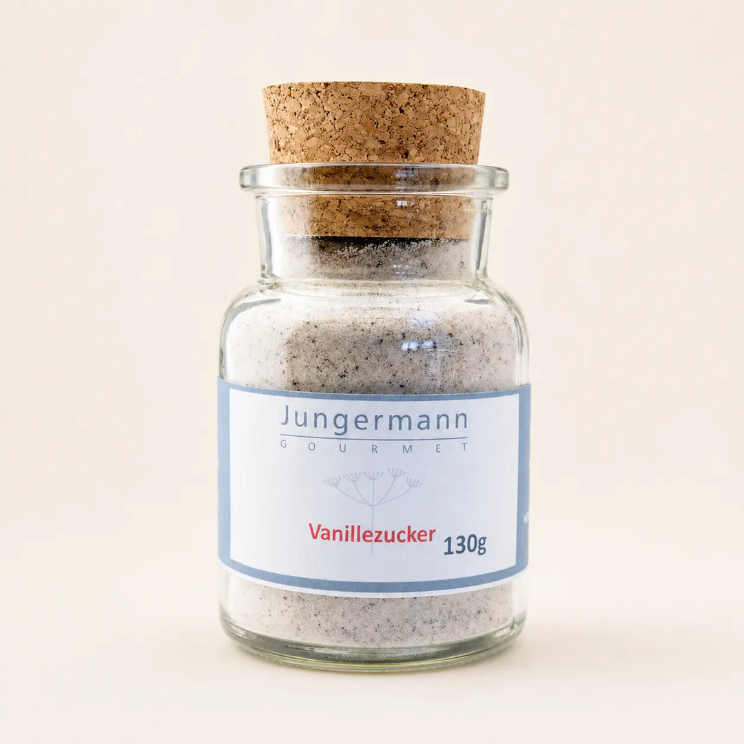 Vanillezucker von Jungermann Gourmet im 130-g-Korkglas