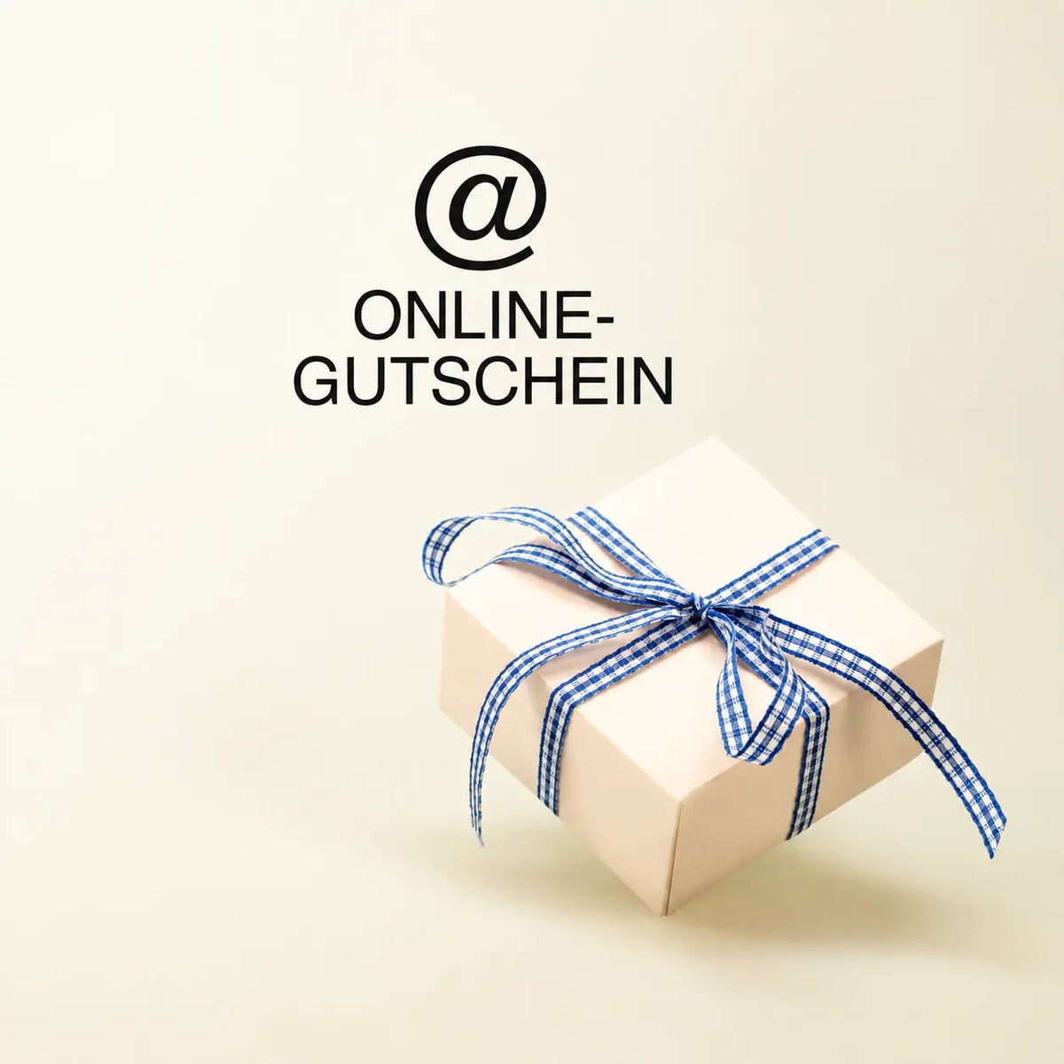 Jungermann Gourmet Online-Geschenkgutschein mit Geschenkbox und blauem Band